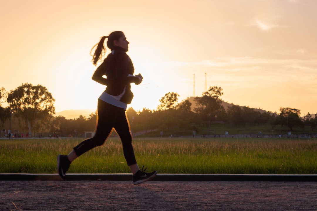 Person running cardio exercise outdoor