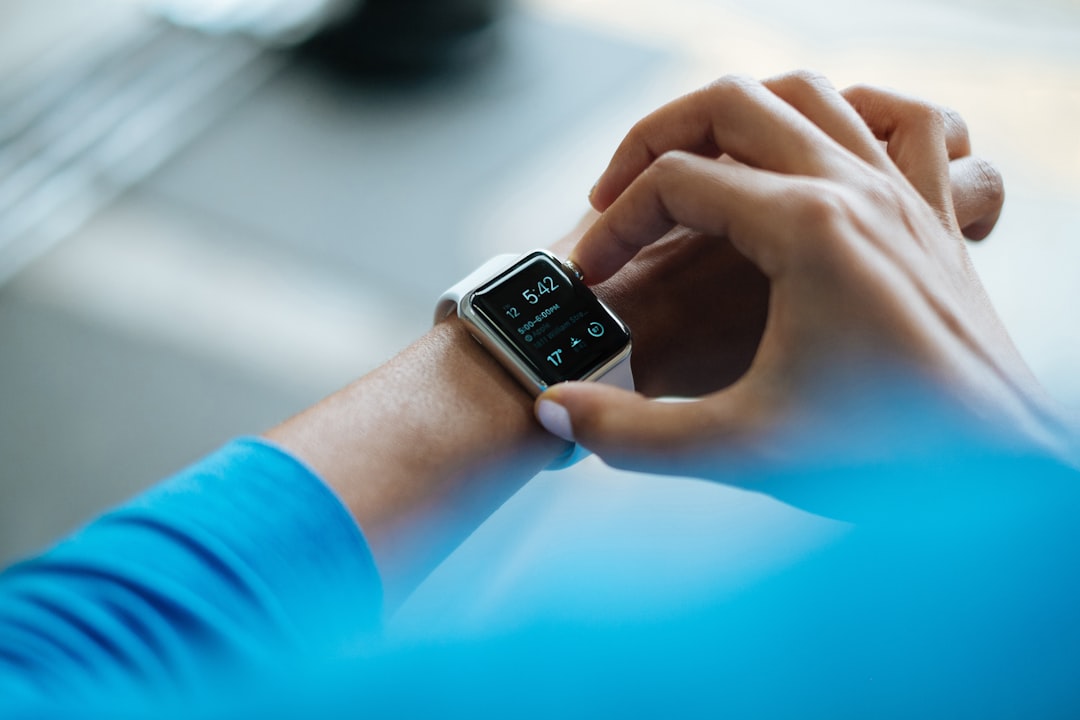 Checking heart rate on a smartwatch