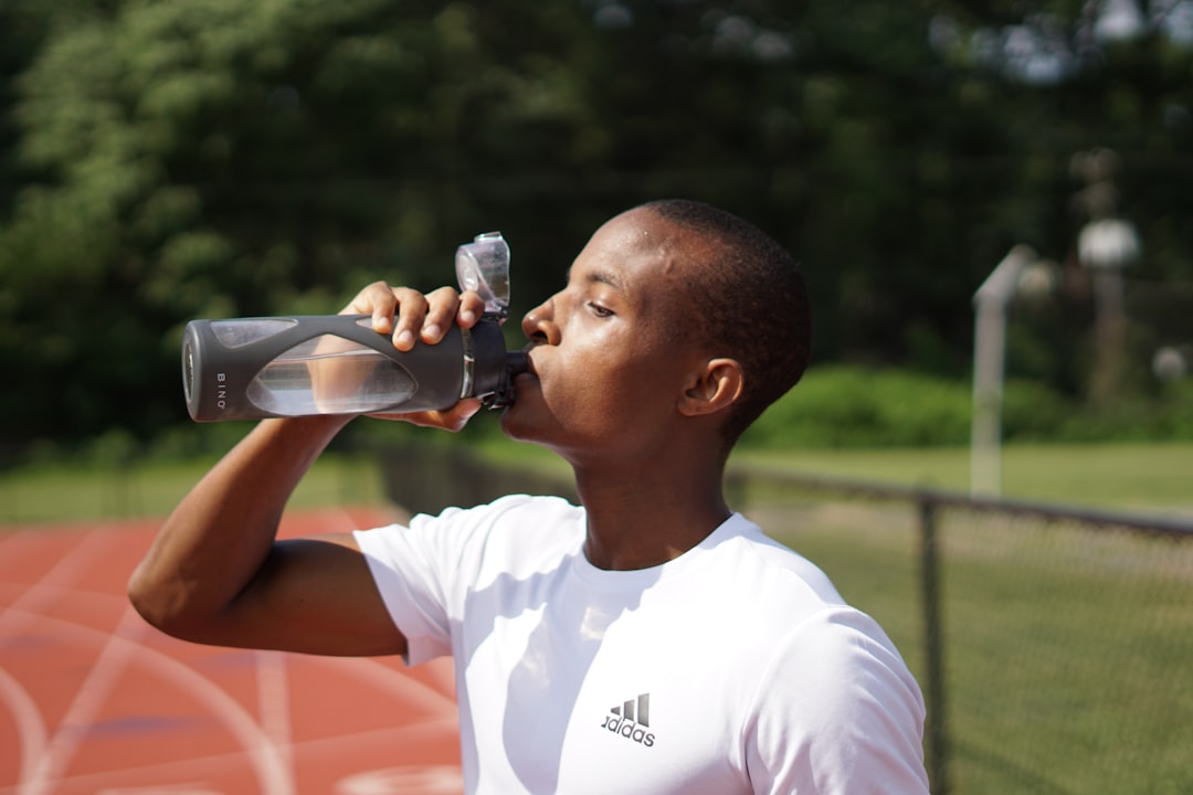Man drinking water for hydration