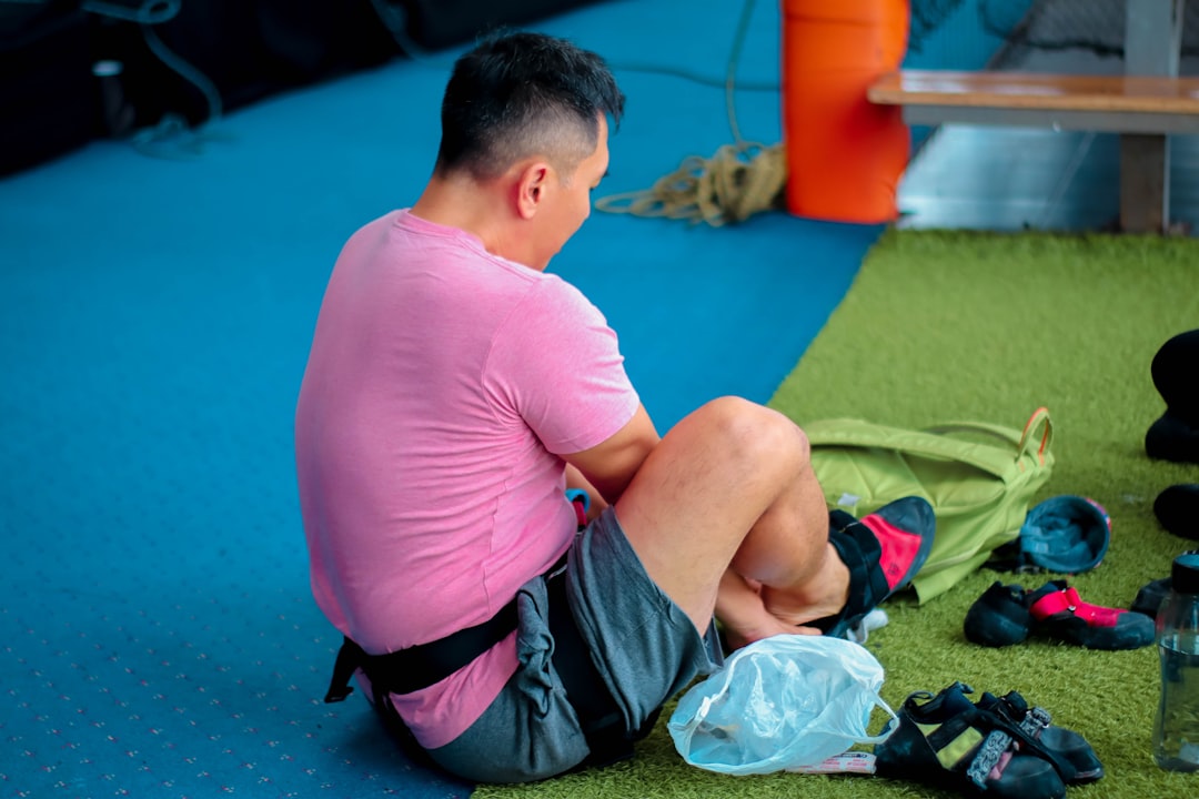 Athlete resting and monitoring recovery status