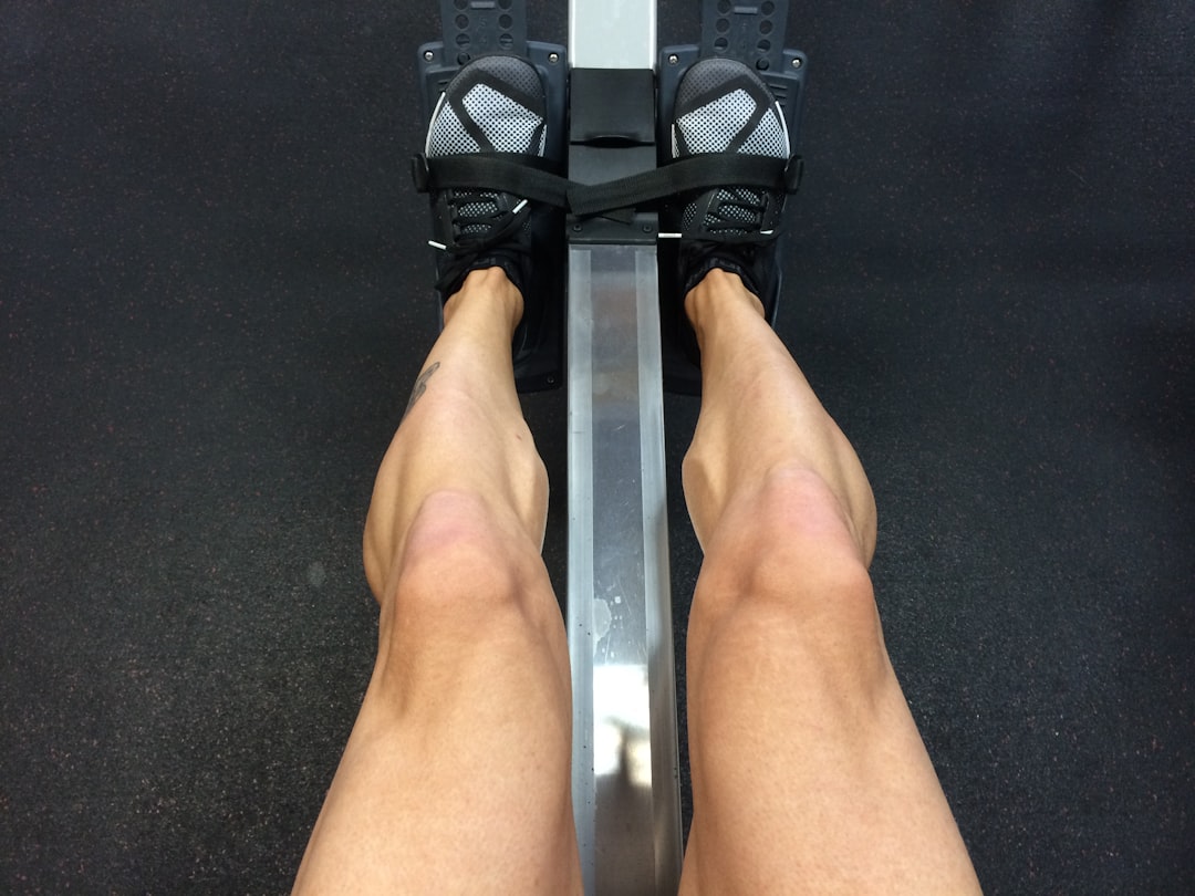 Rowing machine cardio workout gym