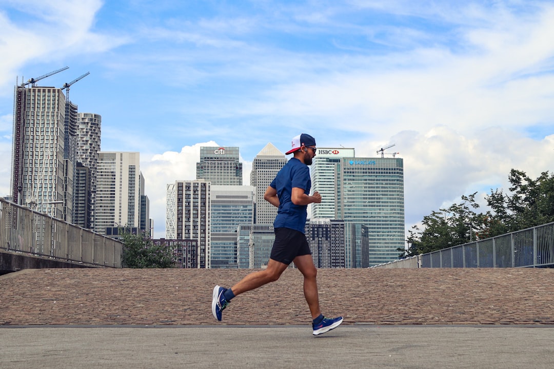 Runner jogging interval training