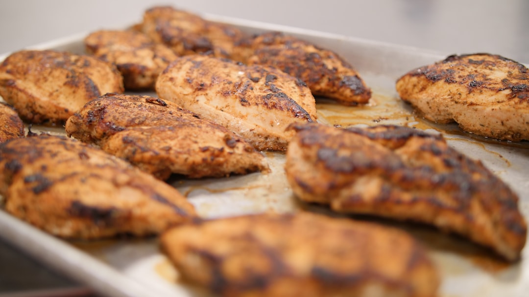 Grilled chicken breast high protein meal leucine