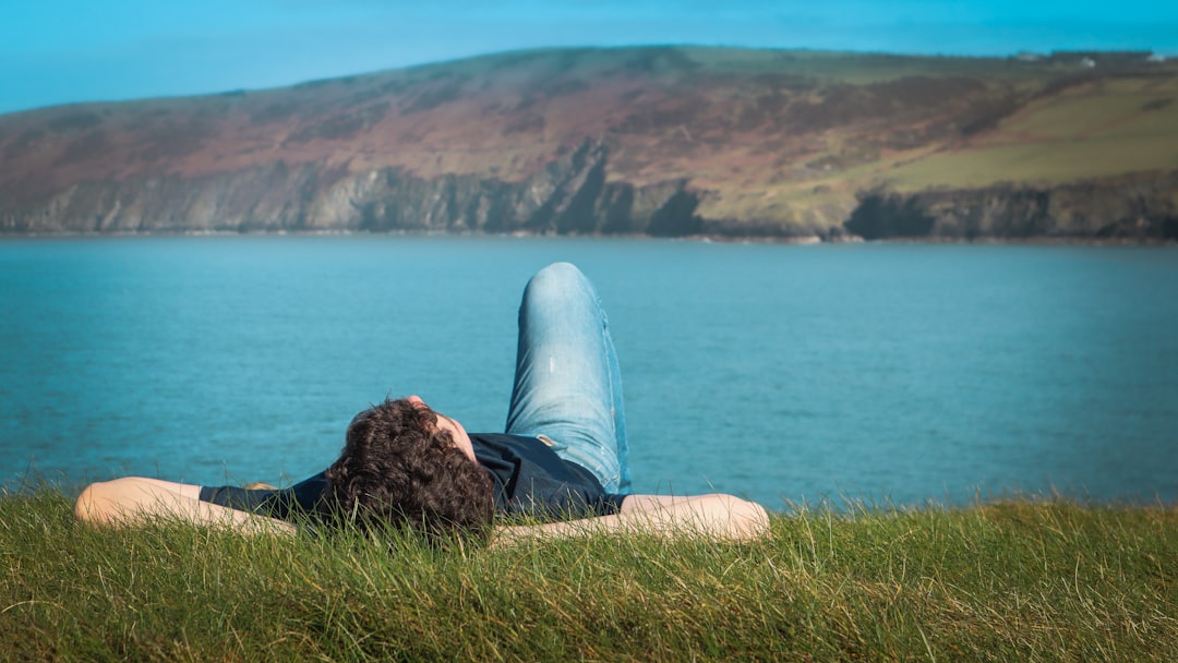 Person relaxed recovery stress relief wellness