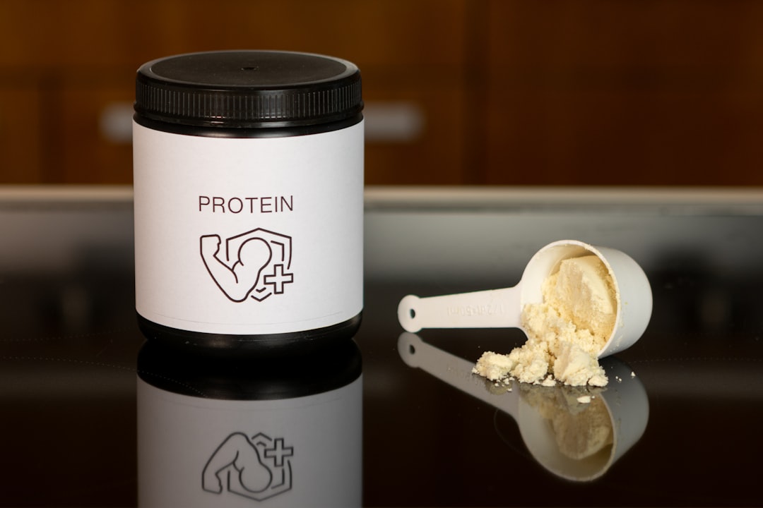 Whey protein powder and shake
